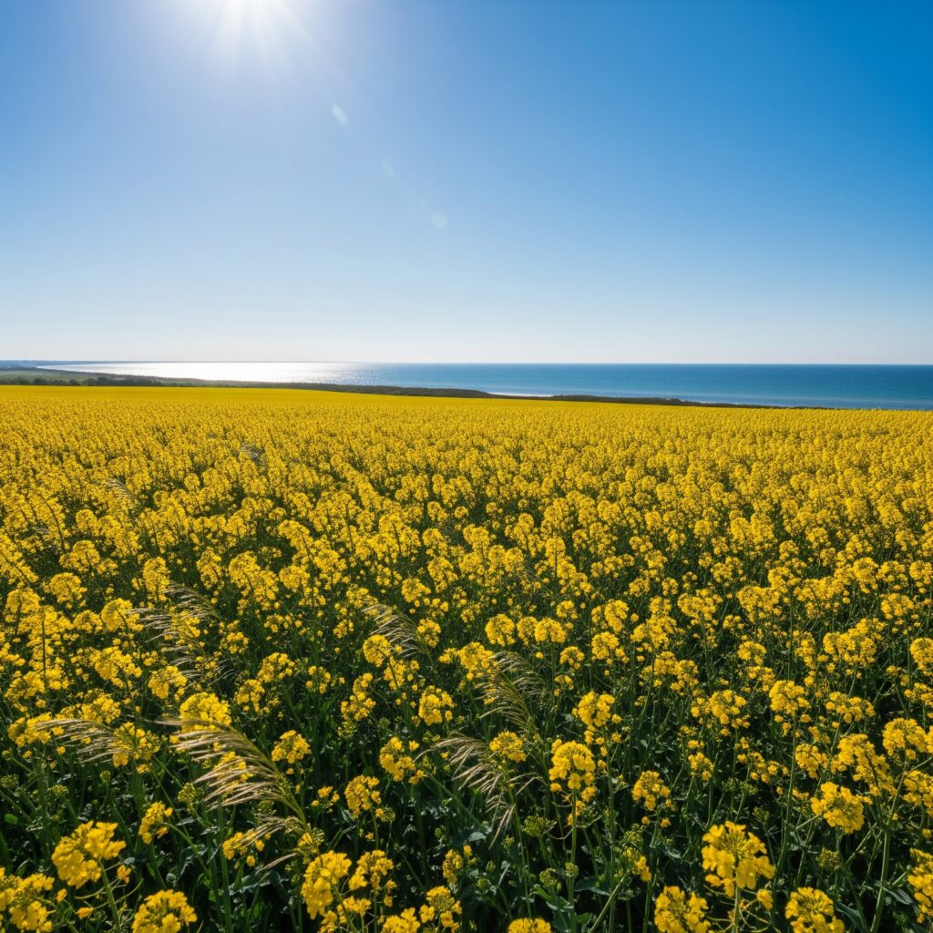 Rapsfeld für Honig von Fehmarn